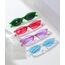 Unning 4 Stück Oval Sonnenbrille Damen Retro Ovale Sonnenbrillen Schmal Vintage Klein Brillen Set