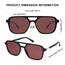 SOJOS Sonnenbrille Damen Herren Retro, Vintage Eckig Kunststoff Trendy Damen Herren Sonnenbrillen SJ2202