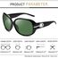 Joopin Vintage Große Sonnenbrille Damen Polarisiert Grün Übergroße Sonnenbrille Elegant Klassische Brille Trendy UV400 (G15 Grün)