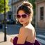 Joopin Sonnenbrille Damen Polarisiert Große und Übergroße Sonnenbrille UV400 Klassisch Vintage Brillle Trendy 2026 (Violett/Braun)