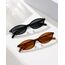 Unning 4 Stück Oval Sonnenbrille Damen Vintage Retro Cateye Sonnenbrillen Set Schmal Lustig Brille