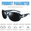 Joopin Große Damen Sonnenbrille Dunkel Vintage und Polarisierte Sonnenbrille Damen Elegante Retro Brille Oversize UV400 (Blau Bernstein/Schwarz)