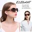 Joopin Klassische Braune Sonnenbrille Damen Polarisiert Retro Sonnenbrille Groß Elegant UV400 Vintage Brille Leopard Übergroß mit Oversized Rahmen (Elegant Leopard)