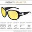 Joopin Große Nachtfahrbrille zum Autofahrer Damen und Nachtsichtbrille Gelb Sonnenbrille Nachtbrille UV400 Nachtsicht mit UV400 (Gelb)