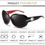 Joopin Elegante Übergroßer Sonnenbrille Damen Polarisiert UV400 Klassische Vintage und Trendy Damen Sonnenbrille Groß mit XL Oversized Rahmen (Rot/Schwarz)