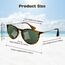 Ulknyss Sonnenbrille Damen Polarisiert Retro Runde Sonnenbrillen UV400 Schutz Vintage Sunglasses für Damen Fahren Reisen