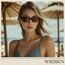Wrimen Sonnenbrille Damen-polarisiert-Oval-Retro-UV400 Schutz-Mode-Brille-Vintage-Schmale-Classic-Trendy-sunglasses woman-Schwarz