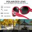 Joopin Übergroße Sonnenbrille Damen Rosarot Retro Sonnenbrille Polarisiert Groß Klassische Elegante UV400 Mode 2026 für Cosplay(Rosarot)