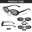 Ainiv 2 Stück Vintage Oval Sonnenbrille, 90er Retro Sonnenbrillen, Modische Retro-Brille, Party Sonnenbrille, UV400 Sonnenschutz und UV-Schutz, Trendy Brille für Damen Herren（2 Stile）