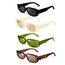 Ainiv 4 Stück Vintage Rechteckige Sonnenbrille, 90er Retro Sonnenbrillen, Modische Retro-Brille mit quadratischem Rahmen, UV400 Sonnenschutz und UV-Schutz, Trendy Brille für Damen Herren