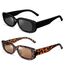 Ainiv 2 Stück Vintage Rechteckige Sonnenbrille, 90er Retro Sonnenbrillen, Modische Retro-Brille mit quadratischem Rahmen, UV400 Sonnenschutz und UV-Schutz, Trendy Brille für Damen Herren