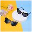 Ainiv Herz Sonnenbrille, 2 Stück Herzförmige Party-Sonnenbrille, UV400 Sonnenschutz und UV-Schutz Schwarze Graue Linse, Mode Brillen für Damen Herren Kinder Party Reise Fotoshooting (Schwarzer)
