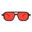 FEISEDY Retro 70er Jahre Sonnebrille Damen Herren Vintage Flache Quadratische Brille mit UV400-Schutz B2622
