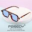 FEISEDY Retro 70er Jahre Sonnebrille Damen Herren Vintage Flache Quadratische Brille mit UV400-Schutz B2622