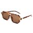 FEISEDY Retro 70er Jahre Sonnenbrille Damen Herren Vintage Flache Quadratische Brille mit UV400-Schutz B2622