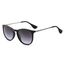 SUNGAIT Vintage Runde Damen Sonnenbrille Klassischer Retro Designer Stil(Matte Schwarz/farbverlauf Grau)-SGT567