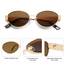 SOJOS Retro Sonnenbrille Damen Herren Oval Metal Groß Trendy Classic UV400 Schutz Sonnenbrillen SJ1217