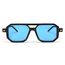 FEISEDY Retro 70er Jahre Sonnenbrille Damen Herren Vintage Flache Quadratische Brille mit UV400-Schutz B2622