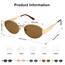 SOJOS Retro Sonnenbrille Damen Herren Oval Metal Groß Trendy Classic UV400 Schutz Sonnenbrillen SJ1217