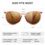 SUNGAIT Vintage Runde Damen Sonnenbrille Klassischer Retro Designer Stil (Polarisierte Hellbraune Linse/Rosa Brauner Rahmen)-SGT567
