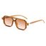 FEISEDY Retro 70er Jahre Sonnenbrille Damen Herren Vintage Flache Quadratische Brille mit UV400-Schutz B2622