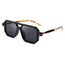 FEISEDY Retro 70er Jahre Sonnenbrille Damen Herren Vintage Flache Quadratische Brille mit UV400-Schutz B2622
