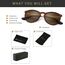 SUNGAIT Vintage Runde Damen Sonnenbrille Klassischer Retro Designer Stil (Braun/Braun)-SGT567