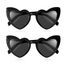 Ainiv Herz Sonnenbrille, 2 Stück Herzförmige Party-Sonnenbrille, UV400 Sonnenschutz und UV-Schutz Schwarze Graue Linse, Mode Brillen für Damen Herren Kinder Party Reise Fotoshooting (Schwarzer)