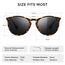 SUNGAIT Vintage Runde Damen Sonnenbrille Klassischer Retro Designer Stil (Bernstein/Grau)-SGT567