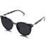 SOJOS Klassisch Retro Runde Sonnenbrille Damen Herren Groß Brille SJ2067 mit Demi Rahmen/Grau Linse