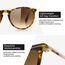 SUNGAIT Premium-Vintage-Sonnenbrille im Runden Design für Damen und Herren im klassischen Retro-Stil mit Lederetui SGT567HPSC-Case-DE