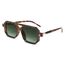 FEISEDY Retro 70er Jahre Sonnenbrille Damen Herren Vintage Flache Quadratische Brille mit UV400-Schutz B2622