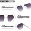 COASION Retro Sonnenbrille für Damen Herren - XL Übergroß 70er Jahre Sonnenbrille UV400 Schutz Trendy Double Brücke Rahmen Brille