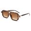FEISEDY Retro 70er Jahre Sonnenbrille Damen Herren Vintage Flache Quadratische Brille mit UV400-Schutz B2622