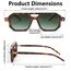 FEISEDY Retro 70er Jahre Sonnenbrille Damen Herren Vintage Flache Quadratische Brille mit UV400-Schutz B2622