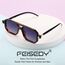 FEISEDY Retro 70er Jahre Sonnenbrille Damen Herren Vintage Flache Quadratische Brille mit UV400-Schutz B2622