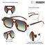 FEISEDY Retro 70er Jahre Sonnebrille Damen Herren Vintage Flache Quadratische Brille mit UV400-Schutz B2622