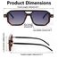 FEISEDY Retro 70er Jahre Sonnenbrille Damen Herren Vintage Flache Quadratische Brille mit UV400-Schutz B2622