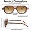 FEISEDY Retro 70er Jahre Sonnenbrille Damen Herren Vintage Flache Quadratische Brille mit UV400-Schutz B2622