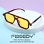 FEISEDY Retro 70er Jahre Sonnebrille Damen Herren Vintage Flache Quadratische Brille mit UV400-Schutz B2622