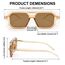 FEISEDY Retro 70er Jahre Sonnenbrille Damen Herren Vintage Flache Quadratische Brille mit UV400-Schutz B2622