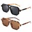 FEISEDY Retro 70er Jahre Sonnenbrille Damen Herren Vintage Flache Quadratische Brille mit UV400-Schutz B2622