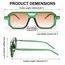 FEISEDY Retro 70er Jahre Sonnenbrille Damen Herren Vintage Flache Quadratische Brille mit UV400-Schutz B2622
