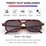 FEISEDY Retro 70er Jahre Sonnenbrille Damen Herren Vintage Flache Quadratische Brille mit UV400-Schutz B2622
