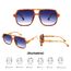 COASION Retro Sonnenbrille für Damen Herren - XL Übergroß 70er Jahre Sonnenbrille UV400 Schutz Trendy Double Brücke Rahmen Brille