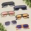 COASION Retro Sonnenbrille für Damen Herren - XL Übergroß 70er Jahre Sonnenbrille UV400 Schutz Trendy Double Brücke Rahmen Brille