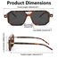 FEISEDY Retro 70er Jahre Sonnenbrille Damen Herren Vintage Flache Quadratische Brille mit UV400-Schutz B2622