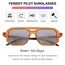 FEISEDY Retro 70er Jahre Sonnenbrille Damen Herren Vintage Flache Quadratische Brille mit UV400-Schutz B2622