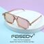 FEISEDY Retro 70er Jahre Sonnebrille Damen Herren Vintage Flache Quadratische Brille mit UV400-Schutz B2622
