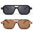 FEISEDY Retro 70er Jahre Sonnenbrille Damen Herren Vintage Flache Quadratische Brille mit UV400-Schutz B2622